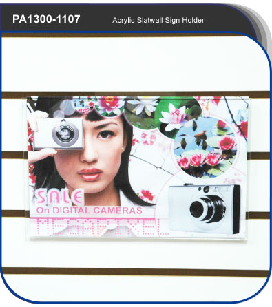 Acrylic Slatwall Card Holder