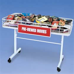 3197W - 4 foot Mobile Merchandising Table White