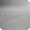 24 inch Clear Acrylic Basic Display Slatwall Shelving - 24-in. w x 12-in. d