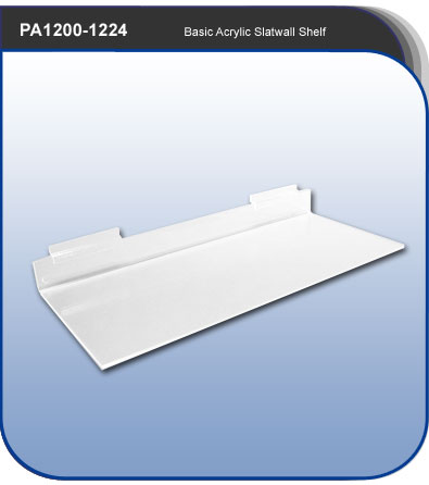 Basic Acrylic Slatwall Shelf