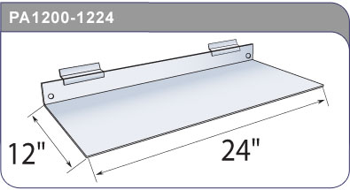 Basic Acrylic Slatwall Shelf