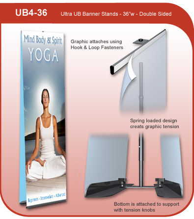 Ultra UB Banner Display Stand - Double Sided