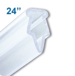 BH-24 - 24 inch Clamping-Style Banner Hanger in Clear Plastic