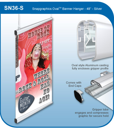 Snapgraphics Grippers - Oval Banner Hanger