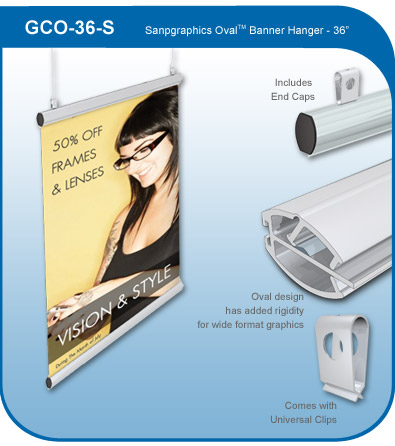 Snapgraphics Oval Banner Hanger