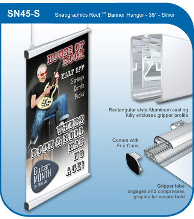 Snapgraphics Grippers - Rectangular Banner Hanger