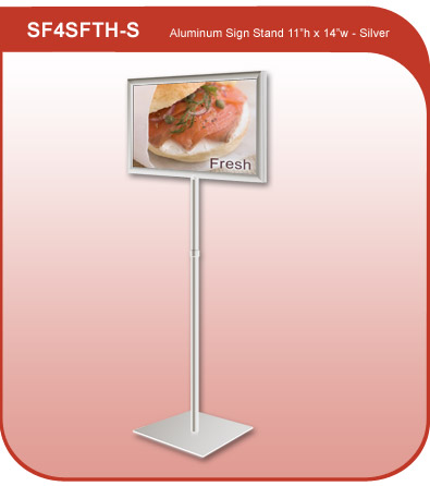 Aluminum Signage Display Stand - Silver