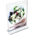 2SSH-85 - Die Cut Literature Pockets - Dual View - Bottom Loading - 8-1/2 x 11 inches