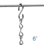 Metal Chain - 6' Length, 16 Ga. Galvanized Steel -#7046