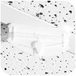 7208W - Mini Twist-On Ceiling Hanger - 8' White Cord with barbed end