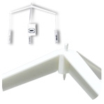 8500-7006W - Tri-Arm Ceiling Hanging Mobile Display with Mini-Twist-On & Hook & Cord
