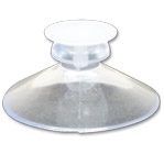 9000T - 1-3/4 inch Clear Suction Cup w/Tack