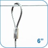 CBL006L2 - 6 inch Cable Connector with 2-Loop ends - 1/16 inch Dia.