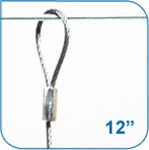 CBL012L2 - 12 inch Display Cable Connector with 2-Loops - 1/16 inch Dia.
