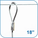 CBL018L2 - 18 inch Display Cable Connector with 2-Loops 1/16 inch Dia.