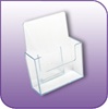 EBH-6 - Free-Standing Clear Acrylic Brochure and Literature Display Holder - 6 in. w x 7-3/4 in. h