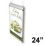 GJ-24-S - Easygraphics Gripper Bars Banner Hanger - 24" - Silver