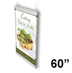 GJ-60-S - Easygraphics Gripper Bars Banner Hanger - 60" - Silver