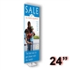 GS2-S - Gripgraphics Banner Display Stand - 24 inch - Silver