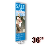 GS3-S - Gripgraphics Banner Display Stand - 36 inch - Silver
