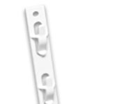 8 Qty 6-Station Hook or Clip Reusable Merchandising Strips 15" White New