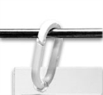 OSR-S - 1 inch Oval Split-Rings in White Plastic