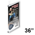 SN45-S - Silver - Snapgraphics Grippers - Rectangular Banner Hanger - 36 inch